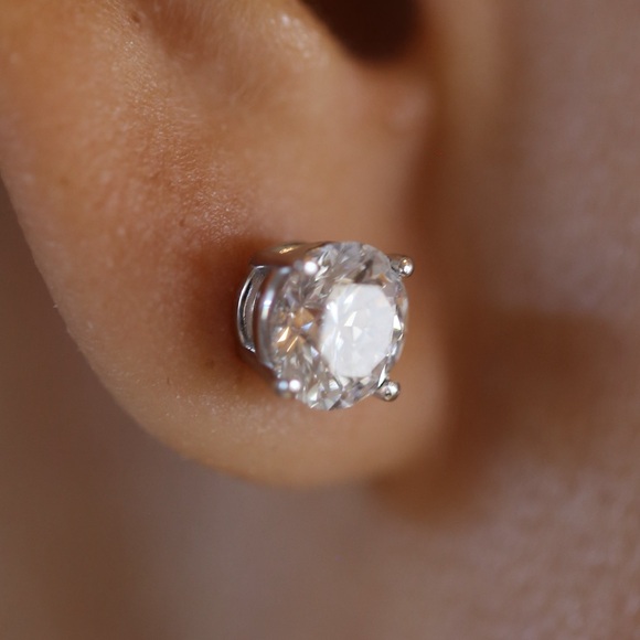 4 carat Diamond earrings GIA Certified Lab Grown Diamonds - Picture 5 of 6